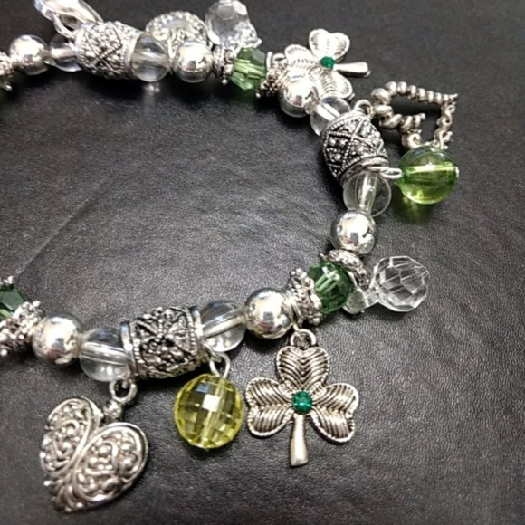 Jewelry - *** Silver Tone Lucky in Love Charm Bracelet